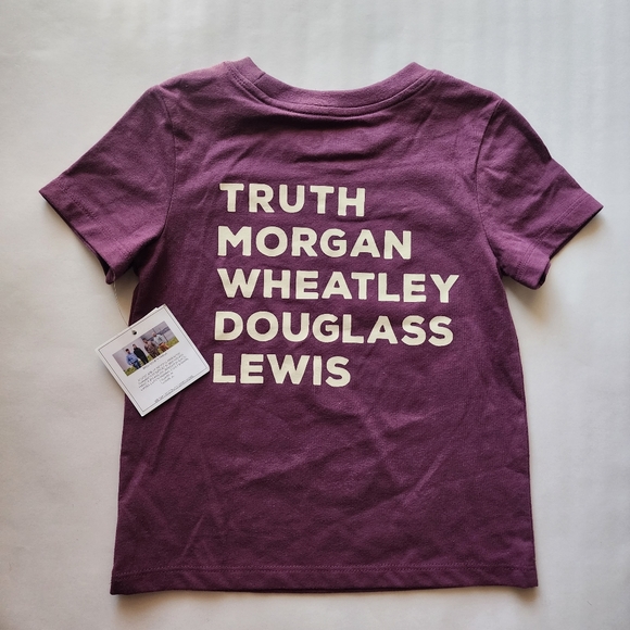 Black History Month Kids' Historical Names T-Shirt - Size 3T - Maroon Unisex - Picture 3 of 4